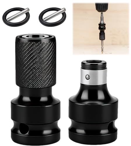 2 Pièces Adaptateur De Douille Pour Clé À Chocs, 1/2 À 1/4 Pouce Porte-Embout, Adaptateur Hexagonal En Acier, Compatible Avec Electroscie, Perceuse, Clé À Cliquet, Tournevis, Outil De Fixation