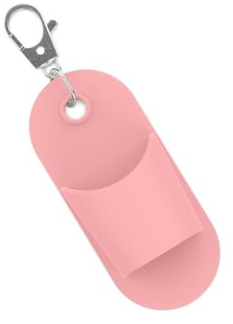 Modische Gummi-Lipgloss-Halter mit Schlüsselringen für unterwegs, Ausbesserungen, tragbare Reise-Make-up-Aufbewahrungslösung, Gummi-Lipgloss-Clip
