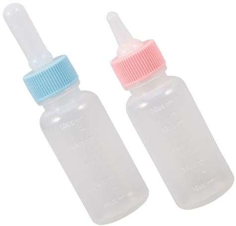 MUELODSIC Biberón para Mascotas y Gatitos de Silicona 50ml Pequeño para Alimentación de Cachorros y Gatos Recién Nacidos, Comedero Leche para Mascotas Pequeñas, Suministros de Enfermería