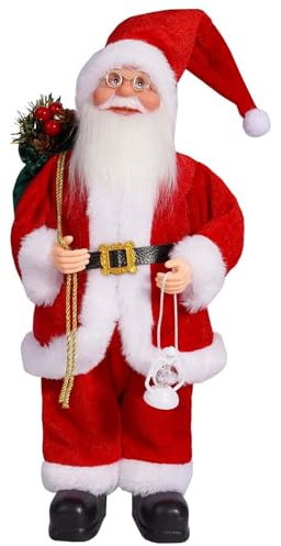 FengYour Weihnachtsmann Figur,Santa Claus Figur,Weihnachtsmann Dekofigur Weihnachtsdekoration Tischdekoration Stehender Weihnachtsfigur für Weihnachten Weihnachtsfeier Wohnzimmer Geschäfte Partys