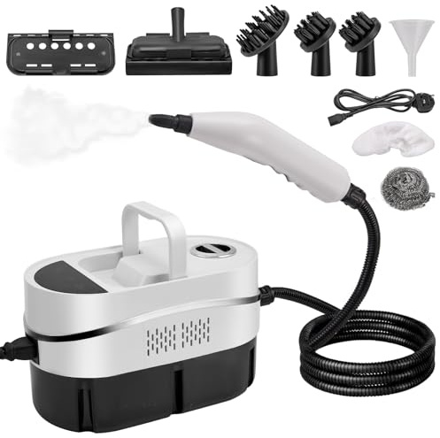 Neulriscn Steam Cleaner, Handheld Steam Cleaner, 15s Heat-Up, 1.2L Water Tank, Portable High Temp Hand Held Steamer Cleaning Machine for Cleaning Upholstery, Grout, Window, Carpet, Car, Floor, Kitchen