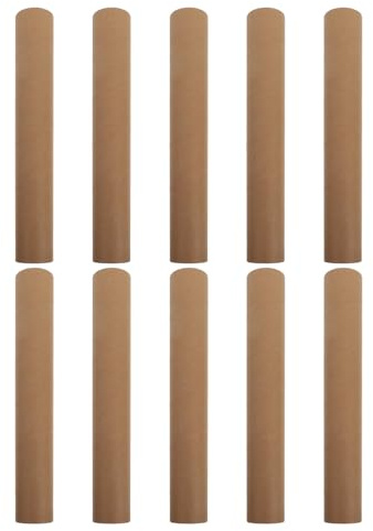 HOODANCOS Tubi per Poster in Cartone Kraft Rotondi con Tappi Confezione da 10 Pezzi Diametro Interno 50Mm Lunghezza 40 CM Tubo per Spedizioni Artistiche e Imballaggio Sicuro per Disegni