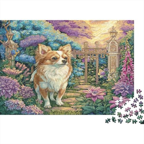 Puzzle per Adulti e Bambini: 1000 Pezzi Cucciolo Prato Fiorito Sfida Giocosa Gioco Educativo Decorazione Casa Regalo