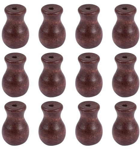 HOMSFOU Borlas de Madera Tiradores de Cuerda para Cortinas y Persianas 12 Resistentes y Elegantes para Tratamientos de Ventana Hogar