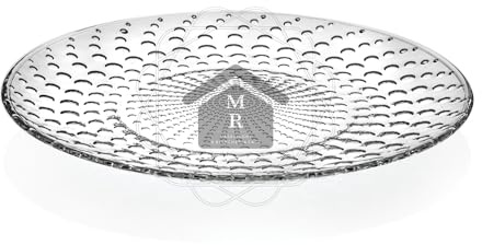 MRcasalinghi Piatti Cristallo LUXION Galassia CRISTALLERIA Italiana Linea Style (P.Piani 4 Pz., Piatti Cristallo)