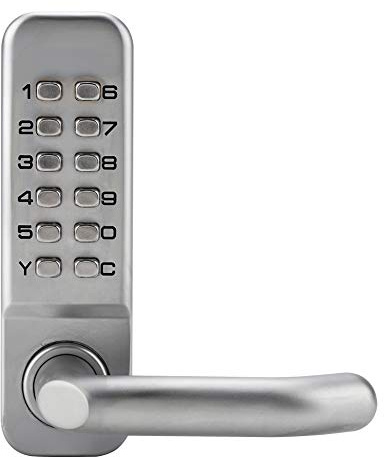 1 - Cerradura con contraseña de 11 dígitos, código a prueba de agua Combinación mecánica Puerta de leva Aleación de zinc Conveniente contraseña Cerradura codificada de seguridad Cerradura de puerta co