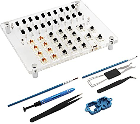 Switch Tester Opener Lubing station Lube Station 20 Schlüssel MX BOX Schaltertester-Kit für kundenspezifische mechanische Tastatur Gateron Cherry Outemu Kailh-Schalter (Schaltertester-Kit B)