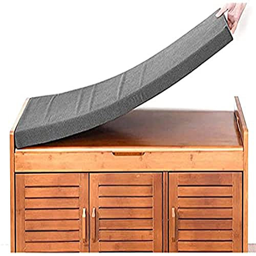 Kissen für Gartenbank, rechteckig, 3-Sitzer, Bank-Matte, 150 x 30 cm, rutschfest, bequem, Sofa, Sitzkissen für Esszimmer, Küche, Terrasse, Schaukel (Dunkelgrau, 60 x 30 x 3 cm)