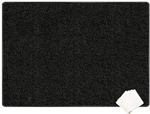 LxueSng Drum Teppich Schlagzeug Teppich Schallschutz Schallschutzmatte | rutschfeste Trommel Teppiche | Professioneller Schlagzeugteppich - mit Klettverschluss - 120 × 80 cm (Schwarz)