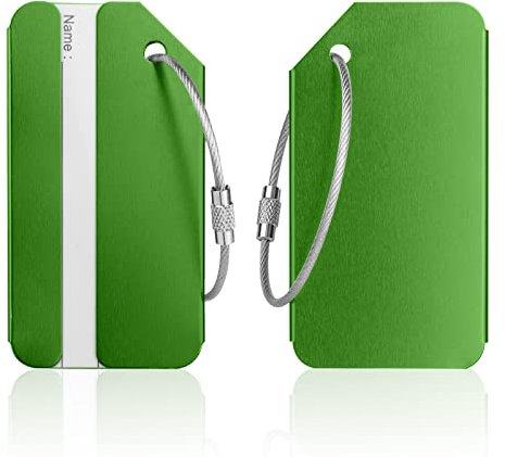 Flintronic 2 Stück Kofferanhänger Koffer, Gepäckanhänger ID Etikett, Tags mit Namensschild Adressschild, Kofferanhänger Koffer Reisezubehör