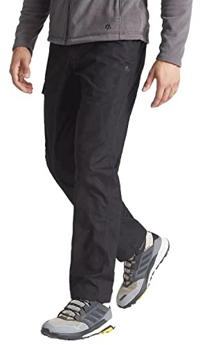 Craghoppers Mens Expert Kiwi Slim Trousers, Black, Size 30