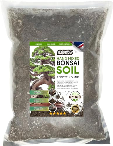UK GROW Premium Bonsai Focus Repotting mix soil compost selection of, composted bark, grit and fine sand. (20L)