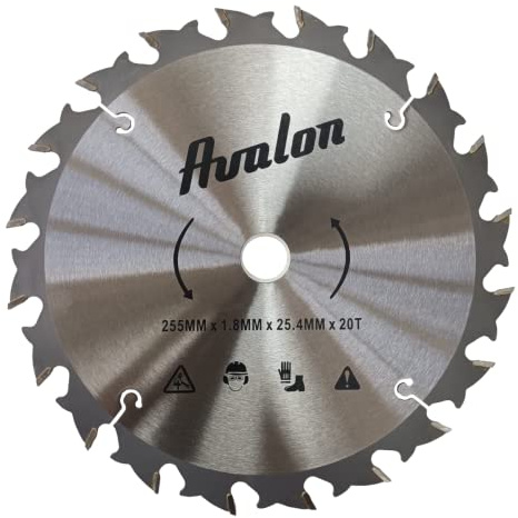 Avalon PRO - Disco de 20 Dientes Profesional para Desbrozadora, Cuchilla Especial para Tallos Leñosos 255 x 1,8, longitud del diente de widia de 11 mm