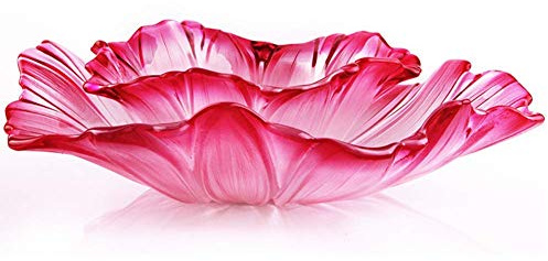Kristallskål Hushållsförvaring Skålar Fruktskålar Fruktkorg Fruktskålar Snackplatta Solrosor Rosa Crystal Glass Fruit Bucket * Produktkod: WW-147