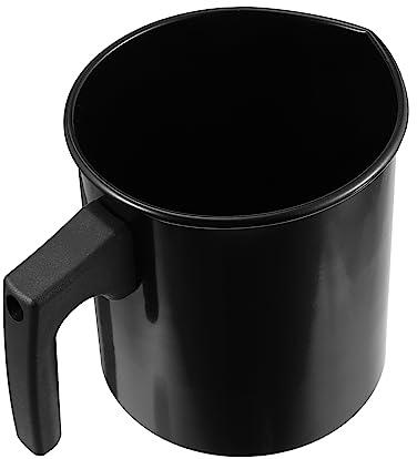 VILLFUL Olla para Derretir Velas DIY de Aleación Negra 1,2 L | Construcción sin Costuras, Asa Resistente al Calor, Vertedor Antigoteo, para Manualidades de Cera