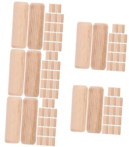 SOLUSTRE 500pezzi Dowel Di Legno Asta Di Supporto Per Falegnameria Accessori Per Mobili Legno Con Design Scanalatura