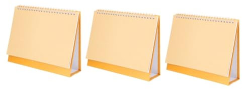 CANIGHT 3 Sets Umgedrehter Leerer Kalender Handbemalt Dekorativer Planer Büro-notizblock Für Zuhause Büro Klassenzimmer