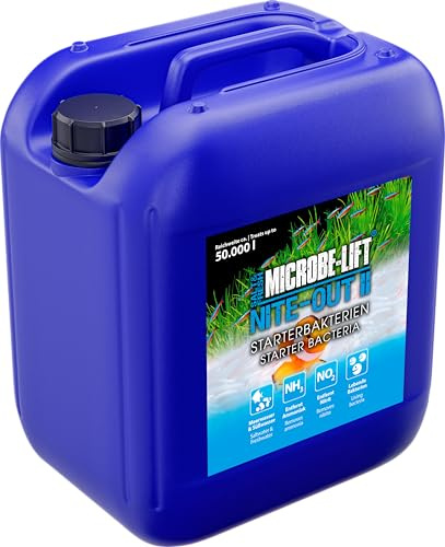Bacterias de Arranque Acuario 5000 ml - Nite-out II Inicio, Cambios de Agua | fase de ciclado, contra nitritos, amonio, malos parámetros, tras tratamiento y reinicio, agua dulce, agua salada
