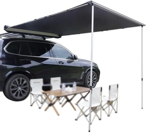 Toldo Coche, Toldo Caravana, Toldo Furgoneta Camper, Toldo Furgoneta, Toldo Lateral Retráctil, con Bolsa de Almacenamiento, for Acampar al Aire Libre, Instalación Rápida(2.5x3.5m=8.2'x11.5')