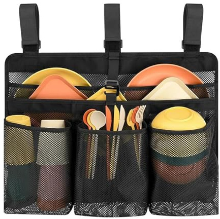 Camping Dish Dry Mesh, Netztasche für Campinggeschirr - Camping-Organizer, Geschirr, Abtropfgestell, Abtropfgitter | Mesh-Trockner-Aufbewahrung, schnell trocknender Netztrockner für Wohnmobile, Urlaub