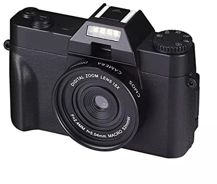 Videocámara digital Retro Vintage 48MP Cámara Selfie Pantalla abatible Gran angular 4K Videocámara Lente macro Vlog Fotografía Grabadora de video digital Captura cada momento vívidamente(32G SD Card,N