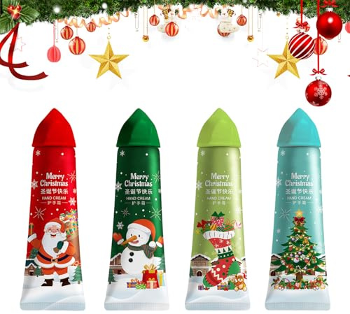 Hand Cream Gift Set, 4 PCS Floral Scented Hand Care for Winter Very Dry Hands, Non-greasy Longlasting Moisturizing Nourishing, Gift for Families Christmas Festivals Gifts (4x30g)