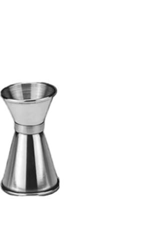CHFYIJYHM Jigger en Acier Inoxydable, Outil de Mesure de Cocktails de qualité supérieure, for Fournitures de Bar de Barman(Silver 15-30ml)