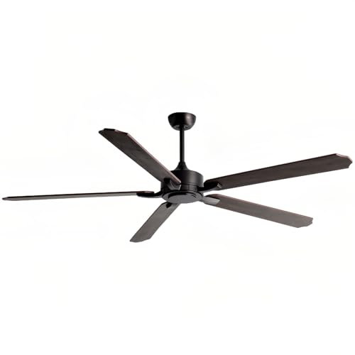 GZDXBF Ventilateur De Plafond en Bois De 152 Cm avec Télécommande, Ventilateur Plafond À 5 Pales, sans Lumière, Ventilateur D'extérieur, Réversible Et Silencieux