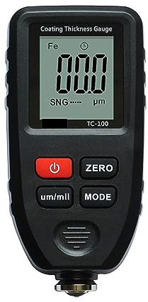 Spessimetro Vernice, TC100 Misuratore di spessore del rivestimento Tester di spessore del film di vernice for auto Strumento di misurazione della vernice 0,1 micron 1300um(Noir)