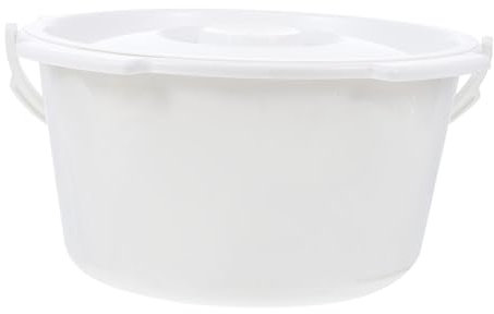 MUCKLILY Secchio Per Orinatoio Per Adulti Coperchio Manico Spesso, Vaso Da Notte Portatile in Plastica Resistente, Pratico Contenitore Urinario Familiare Per Anziani e Ragazzo Ragazza