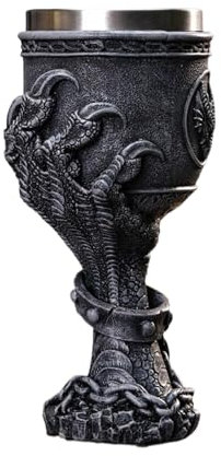 Zunishaone Calice gothique pour vin, verre rétro 3D griffe de dragon pour bière, décoration vintage, tasse à boire pour père, voisin, oncle