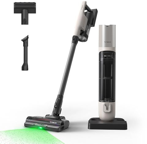 Tineco PURE ONE Station 5 PRO sladdlös dammsugare, komplett självrengöring, 200 AW sugkraft, upp till 100 minuters batteritid, ZeroTangle-borste, EdgeSense, LightSense