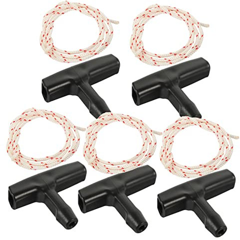 LALAFINA 5pcs Garage Door Pull Cord Replacement with Handle Attic Ladder Pull Rope for Emergency Release Practical for Garage and Attic Use High Performance and Flexible Rope