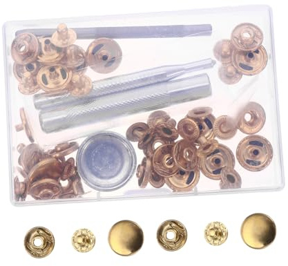 Veemoon 12sets Copper Snap Fastener for Jeans Handbag Fasteners Clothing Snaps