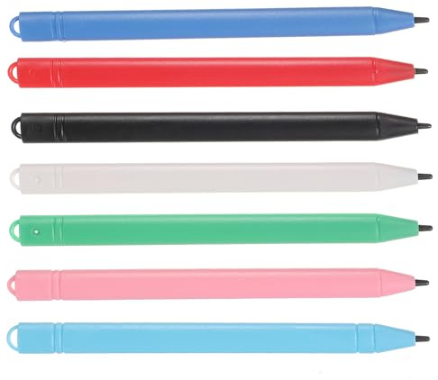 Veemoon 7pcs LCD Writing Pad Stylus Pen LCD Drawing Tablet Stylus with and Comfortable Grip Compatible Replacement for Erasable Digital Writing Boards