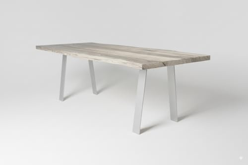 modernLOFTart Tischbeine Metall Tischkufen 2 Stück in V Form - Tischgestell Metall aus 1cm Dickem Flachstahl Gefertigt - Tischfüße für Esstisch, Schreibtischbeine, Konferenztisch Füße