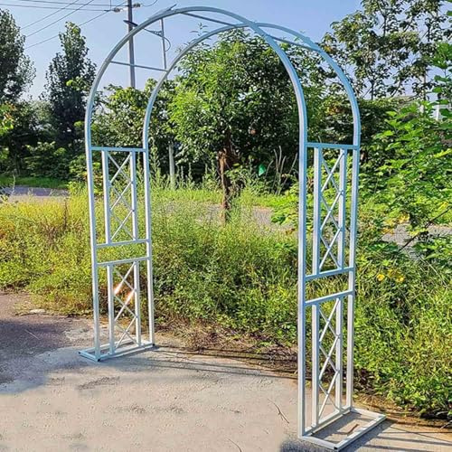 Arche de jardin en métal pour rosiers grimpants, treillage réglable, décoration de mariage et de fête, tonnelle blanche pour vignes et plantes, 300 x 230 x 40 cm