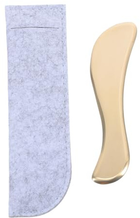 VALICLUD Messing Gua Sha Massagegerät für Ganzkörpermassage mit Ergonomischem S-Förmigen Design Komfortabel zu Halten für Haut und Schulter