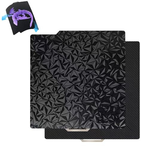 VEGOATY PEO PET Piatto di stampa: 257x257mm Piatto di stampa doppia faccia testurizzato PEO+PET Compatibile con Bambu Lab A1 P1P P1S X1 X1C, piatto di stampa PEO PET flessibile testurizzato per
