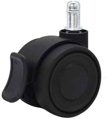 5PCS Office Chair Casters With Brakes - Smooth Silent Swivel Wheels For Computer Chairs Desk And Rolling Stools