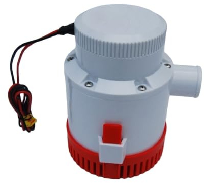 FACAIIO Pompa di sentina sommergibile 12 V 24 V 3500 GPH con 8 m di sollevamento, ABS edilizia yacht, barca e per uso marino
