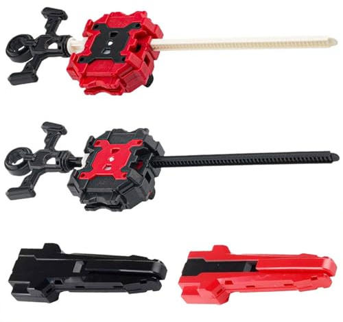 Kreisel X Launchers, Kampfkreisel Starter Set, Battling Tops Ripcord Launcher, Battle Spinner Starters, Kompatibel mit X-Serien kreisel, Schwarz und Rot