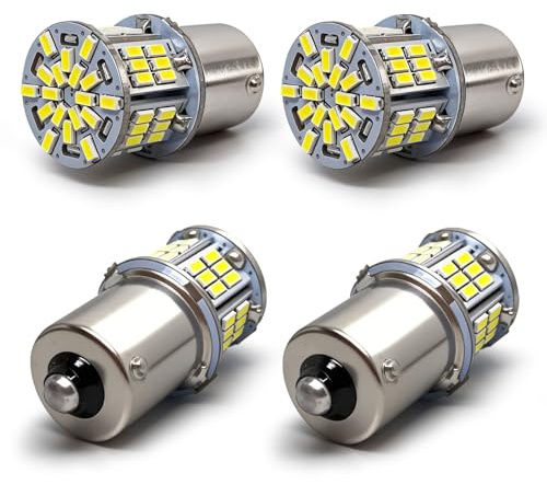 wossluck 1156 Weiß Super Leuchtkraft Glühbirne 6000K, 5W, 4-Stück | Für Landschaft Beleuchtung, Niedervolt-Gerätebeleuchtung