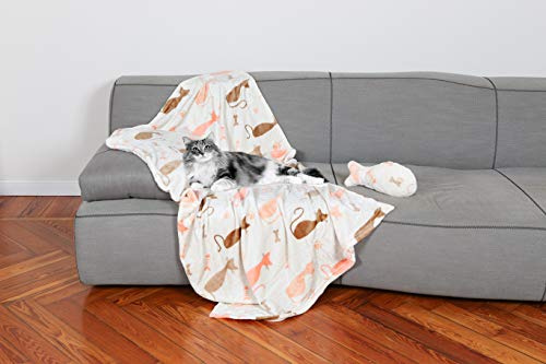 Kanguru 1151 Set Coperta in Pile per Gatti, Poliestere, Multicolore, taglia unica, 2 unità