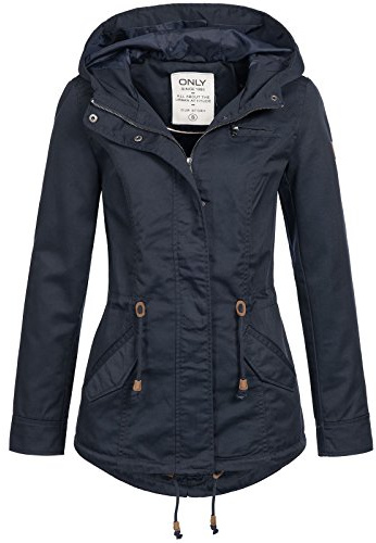 ONLY Damen Onlnew Lorca Spring Parka Jacket CC OTW Parka, per Pack Blau (Blue Graphite Blue Graphite), 38 (Herstellergröße: M)
