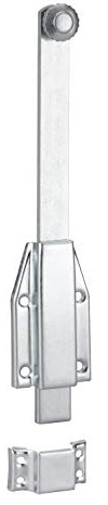 THIRARD - Verrou à Plaquer Gâche Plate - Pêne Coulissant Acier - 250 mm - Zingué Blanc - Sécurité Domestique - Porte de Garage, Abri de Jardin ou Dépendance
