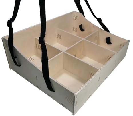 Großer Holz Bauchladen mit 6 Fächern für Hochzeit Junggesellen Abschied JGA Catering Feier 40x50cm