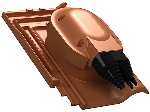 Wasserdichter PV Solardurchgang für Koramic - L15 (Langenzenn) – Ziegelrot | Dachziegel, Solar Dachdurchführung, Photovoltaik-Dachdurchgang, wasserdicht, EPDM-Dichtung, RAL 8004