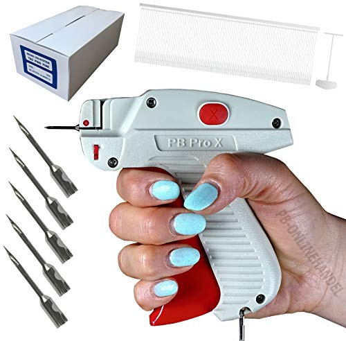Etikettierpistole PB PRO Fein Set 4: 10.000 Fäden, 5 Nadeln | Micro-Heftfaden, 5 Ersatznadeln, Fadenlänge 15mm
