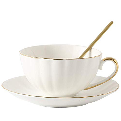 Set Di Piattini Tazza Da Caffè In Ceramica Inglese Tazza Da Tè Pomeridiano Bone China Piattino Tazza Da Tè Fiore 200 Ml